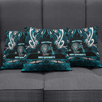 Ngati Porou Aotearoa Meri Kirihimete Pillow Cover Maori Kiwi Bird Silver Fern Koru Pattern