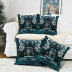 Ngati Porou Aotearoa Meri Kirihimete Pillow Cover Maori Kiwi Bird Silver Fern Koru Pattern