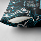 Ngati Porou Aotearoa Meri Kirihimete Pillow Cover Maori Kiwi Bird Silver Fern Koru Pattern