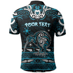 Personalised Ngati Porou Aotearoa Meri Kirihimete Polo Shirt Maori Kiwi Bird Silver Fern Koru Pattern