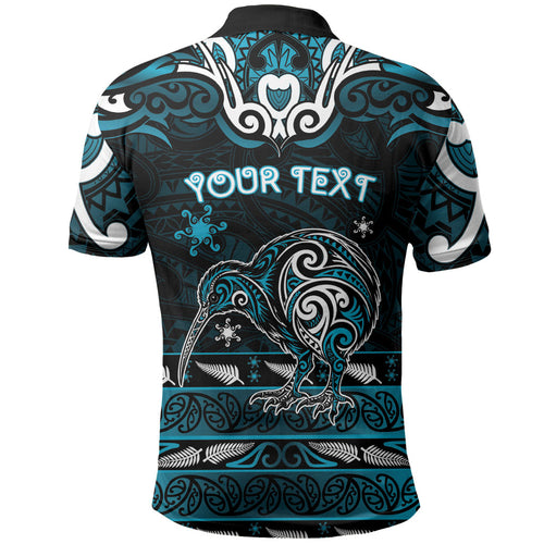 Personalised Ngati Porou Aotearoa Meri Kirihimete Polo Shirt Maori Kiwi Bird Silver Fern Koru Pattern