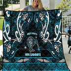 Ngati Porou Aotearoa Meri Kirihimete Quilt Maori Kiwi Bird Silver Fern Koru Pattern