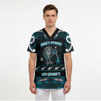 Personalised Ngati Porou Aotearoa Meri Kirihimete Scrub Top Maori Kiwi Bird Silver Fern Koru Pattern
