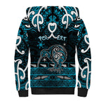 Personalised Ngati Porou Aotearoa Meri Kirihimete Sherpa Hoodie Maori Kiwi Bird Silver Fern Koru Pattern