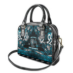 Ngati Porou Aotearoa Meri Kirihimete Shoulder Handbag Maori Kiwi Bird Silver Fern Koru Pattern