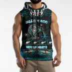 Personalised Ngati Porou Aotearoa Meri Kirihimete Sleeveless Zip Hoodie Maori Kiwi Bird Silver Fern Koru Pattern