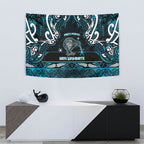 Ngati Porou Aotearoa Meri Kirihimete Tapestry Maori Kiwi Bird Silver Fern Koru Pattern