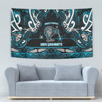 Ngati Porou Aotearoa Meri Kirihimete Tapestry Maori Kiwi Bird Silver Fern Koru Pattern