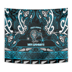 Ngati Porou Aotearoa Meri Kirihimete Tapestry Maori Kiwi Bird Silver Fern Koru Pattern