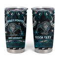 Personalised Ngati Porou Aotearoa Meri Kirihimete Tumbler Cup Maori Kiwi Bird Silver Fern Koru Pattern