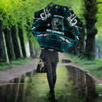 Ngati Porou Aotearoa Meri Kirihimete Umbrella Maori Kiwi Bird Silver Fern Koru Pattern