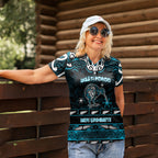 Personalised Ngati Porou Aotearoa Meri Kirihimete Women Polo Shirt Maori Kiwi Bird Silver Fern Koru Pattern