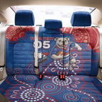Custom Bulldogs Football Back Car Seat Cover Aboriginal Dot Art Pattern