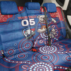Custom Bulldogs Football Back Car Seat Cover Aboriginal Dot Art Pattern