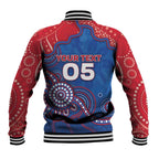 Custom Bulldogs Football Baseball Jacket Aboriginal Dot Art Pattern