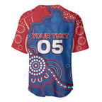 Custom Bulldogs Football Baseball Jersey Aboriginal Dot Art Pattern