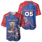 Custom Bulldogs Football Baseball Jersey Aboriginal Dot Art Pattern