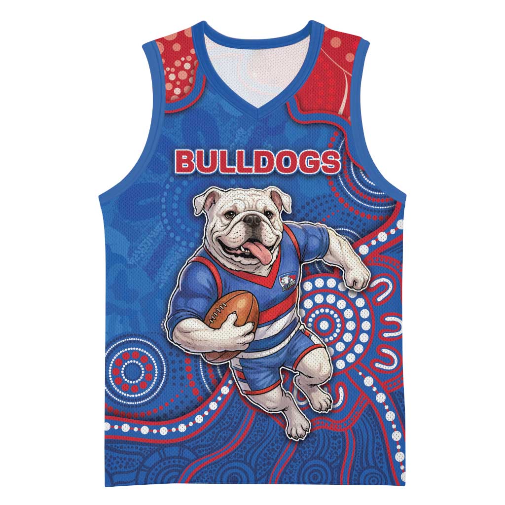 Custom Bulldogs Football Basketball Jersey Aboriginal Dot Art Pattern
