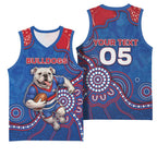 Custom Bulldogs Football Basketball Jersey Aboriginal Dot Art Pattern