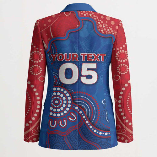 Custom Bulldogs Football Blazer Aboriginal Dot Art Pattern