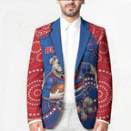 Custom Bulldogs Football Blazer Aboriginal Dot Art Pattern