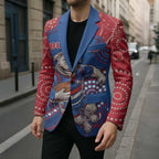 Custom Bulldogs Football Blazer Aboriginal Dot Art Pattern