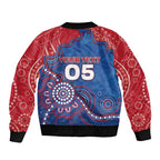 Custom Bulldogs Football Bomber Jacket Aboriginal Dot Art Pattern