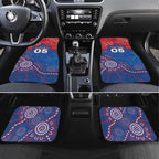 Custom Bulldogs Football Car Mats Aboriginal Dot Art Pattern