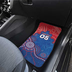 Custom Bulldogs Football Car Mats Aboriginal Dot Art Pattern
