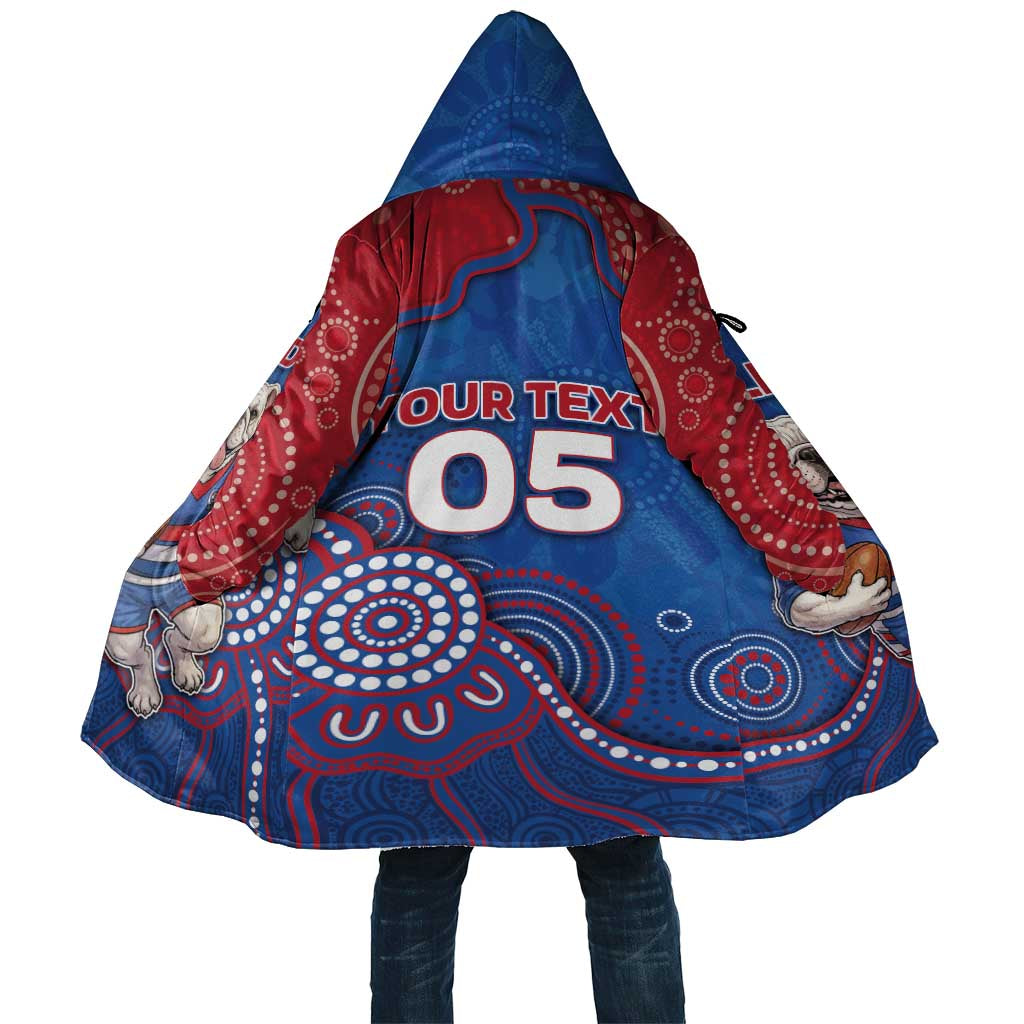 Custom Bulldogs Football Cloak Aboriginal Dot Art Pattern