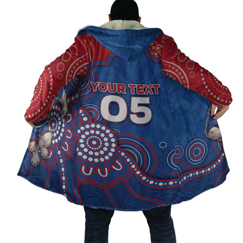 Custom Bulldogs Football Cloak Aboriginal Dot Art Pattern