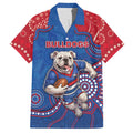 Custom Bulldogs Football Hawaiian Shirt Aboriginal Dot Art Pattern