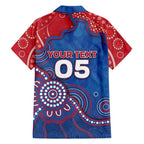 Custom Bulldogs Football Hawaiian Shirt Aboriginal Dot Art Pattern