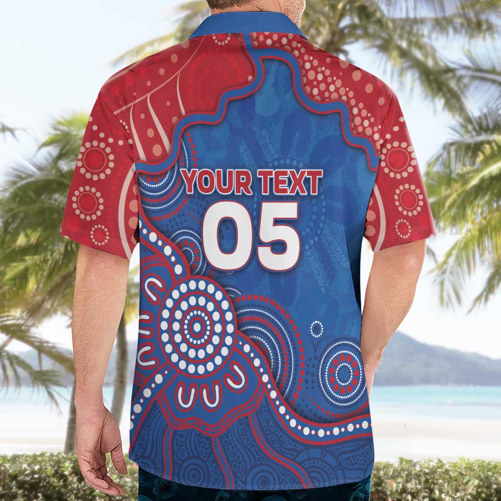 Custom Bulldogs Football Hawaiian Shirt Aboriginal Dot Art Pattern