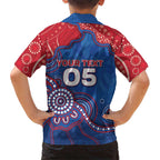 Custom Bulldogs Football Hawaiian Shirt Aboriginal Dot Art Pattern