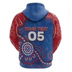 Custom Bulldogs Football Hoodie Aboriginal Dot Art Pattern
