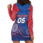 Custom Bulldogs Football Hoodie Dress Aboriginal Dot Art Pattern