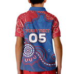 Custom Bulldogs Football Kid Polo Shirt Aboriginal Dot Art Pattern