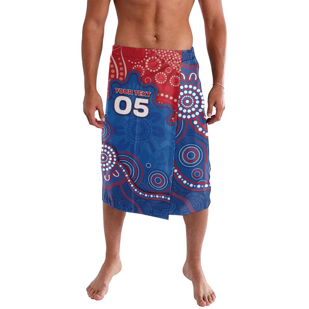 Custom Bulldogs Football Lavalava Aboriginal Dot Art Pattern