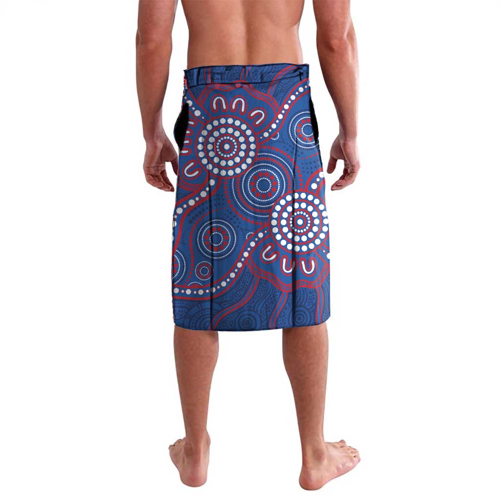 Custom Bulldogs Football Lavalava Aboriginal Dot Art Pattern