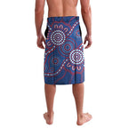 Custom Bulldogs Football Lavalava Aboriginal Dot Art Pattern