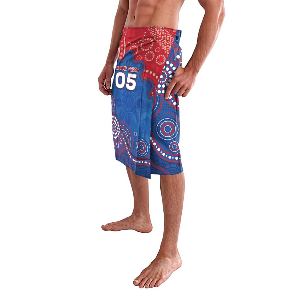 Custom Bulldogs Football Lavalava Aboriginal Dot Art Pattern