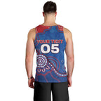 Custom Bulldogs Football Men Tank Top Aboriginal Dot Art Pattern