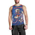 Custom Bulldogs Football Men Tank Top Aboriginal Dot Art Pattern