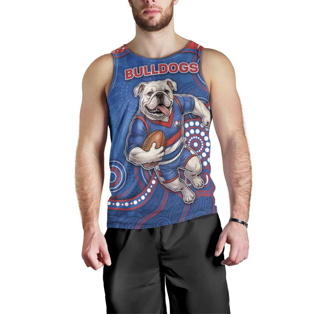 Custom Bulldogs Football Men Tank Top Aboriginal Dot Art Pattern