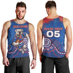 Custom Bulldogs Football Men Tank Top Aboriginal Dot Art Pattern