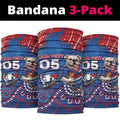 Custom Bulldogs Football Neck Gaiter Aboriginal Dot Art Pattern