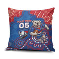Custom Bulldogs Football Pillow Cover Aboriginal Dot Art Pattern