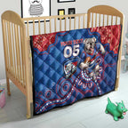 Custom Bulldogs Football Quilt Aboriginal Dot Art Pattern
