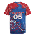 Custom Bulldogs Football Rugby Jersey Aboriginal Dot Art Pattern